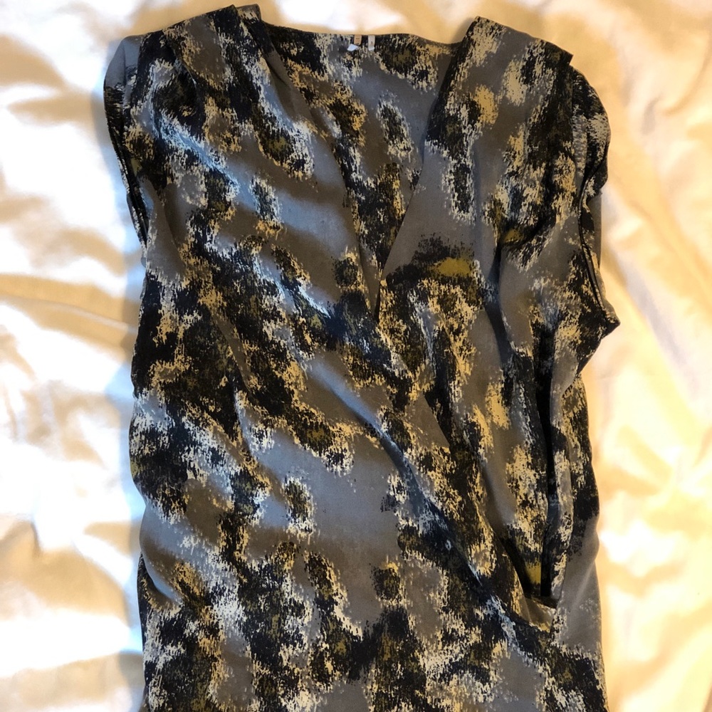 IRO silk snake print faux wrap mini dress size SM